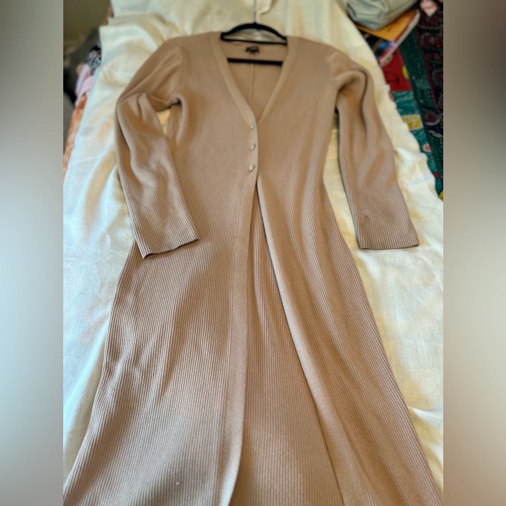 Long sweater by AFRM tan lightweight XS